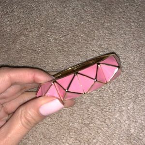 Kenneth Lay Jane Pink & Gold spike bangle bracelet